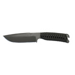 SKARABE // Coated Black Blade (Black Paracord Handle)