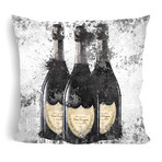 Champagne Inky Throw Pillow (16"H x 16"W)