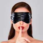 Love Bound Ruched Faux Leather Mask
