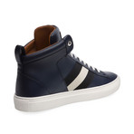 Hedern Ink Plain High Top Sneakers // Blue (US: 7)