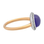 Mimi Milano 18k Two-Tone Gold Lavender Jade + Diamond Ring // Ring Size: 7.75