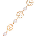 Mimi Milano 18k Rose Gold Violet Freshwater Pearls+ Amethyst Bracelet