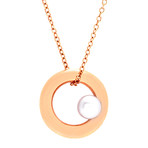 Mimi Milano 18k Rose Gold Violet Cultured Pearl Pendant Necklace II