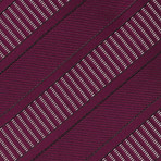 Silk Textured Striped Tie II // Purple