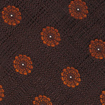Ermenegildo Zegna // Silk Floral Pattern Tie // Brown + Orange