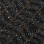Ermenegildo Zegna // Silk Textured Striped Tie // Blue + Brown
