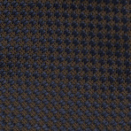Silk Patterned Tie // Brown + Blue