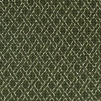 Silk Criss-Cross Patterned Tie // Green