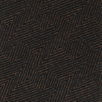 Ermenegildo Zegna // Silk Geometric Textured Striped Tie // Brown