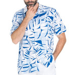 Pocket Front Hawaiian Shirt II // Blue (L)