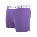 SHEATH 4.0 Men's Dual Pouch Boxer Brief // Purple (S)