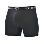 SHEATH 4.0 Men's Dual Pouch Boxer Brief // Black + White (XL)