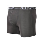 SHEATH 4.0 Men's Dual Pouch Boxer Brief // Gray (L)
