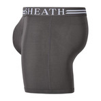 SHEATH 4.0 Men's Dual Pouch Boxer Brief // Gray (2XL)