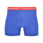 SHEATH 4.0 Men's Dual Pouch Boxer Brief // Red + White + Blue (L)