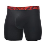 SHEATH 4.0 Men's Dual Pouch Boxer Brief // Red + Black Geo (XL)