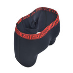 SHEATH 4.0 Men's Dual Pouch Boxer Brief // Red + Black Geo (2XL)