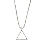 Sterling Triangle Necklace // Silver