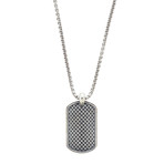 Sterling Dog Tag Necklace // Silver