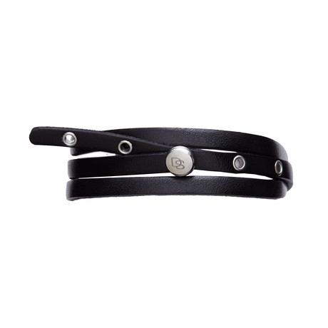 Adjustable Leather Strap Bracelet // Black