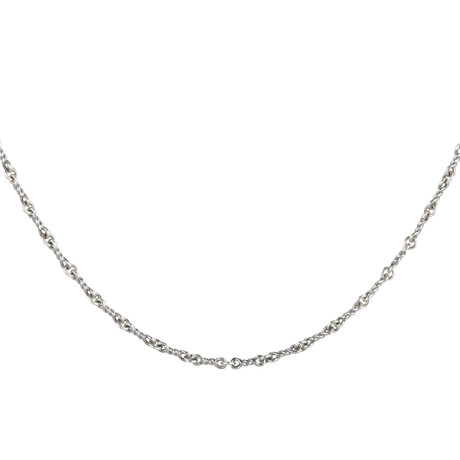 Sterling Twisted Cable Chain Necklace // Silver