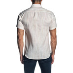 Woven Short Sleeve Button-Up Shirt // White (S)