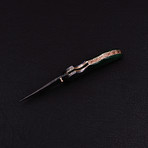 Handmade Damascus Liner Lock Folding Knife // 2786