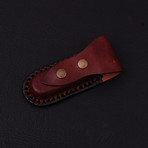 Handmade Damascus Liner Lock Folding Knife // 2788