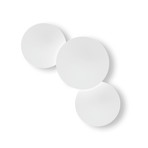 Puck Wall Art // Triple Wall Cluster // White Matte Lacquer