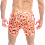 Badehose Delfino Swim Shorts // Orange + Multicolor (S)
