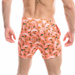 Badehose Delfino Swim Shorts // Orange + Multicolor (XL)
