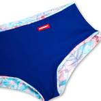 Swim Squared Lezard Reversible Swim Trunks // Blue + Multicolor (XL)