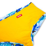 Swim Squared Pappagalli Reversible Swim Trunks // Yellow + Multicolor (M)