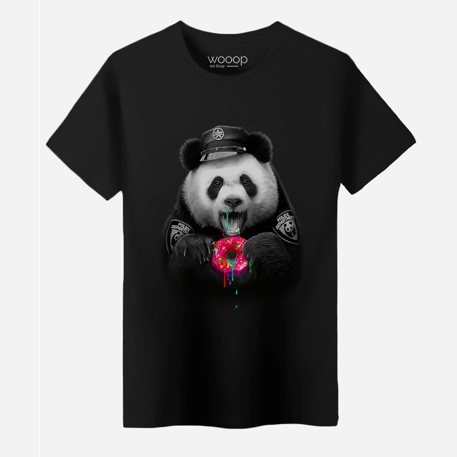 Panda Cop T-Shirt // Black (S) - Wooop - Touch of Modern