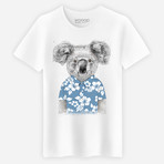 Summer Koala T-Shirt // White (X-Large)