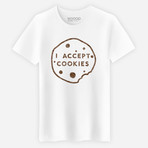 I Accept Cookies T-Shirt // White (M)