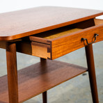 Danish Side Table Nightstand with Single Drawer