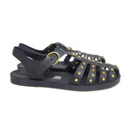 Gucci // Studded Gladiator Rubber Sandals // Green (US: 6)