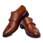Goodyear Welted Captoe Double Monk Strap // Tan (US: 7)