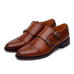 Goodyear Welted Captoe Double Monk Strap // Tan (US: 8)