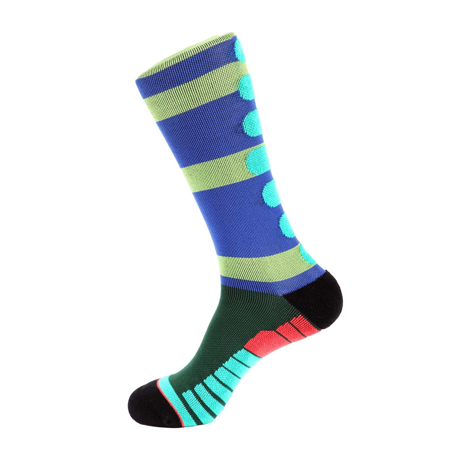 Champion Stripe Athletic Socks // Green + Blue - Unsimply Stitched ...
