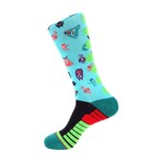Monster Athletic Socks // Aqua Multi