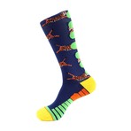 Tiger Athletic Socks // Blue + Orange
