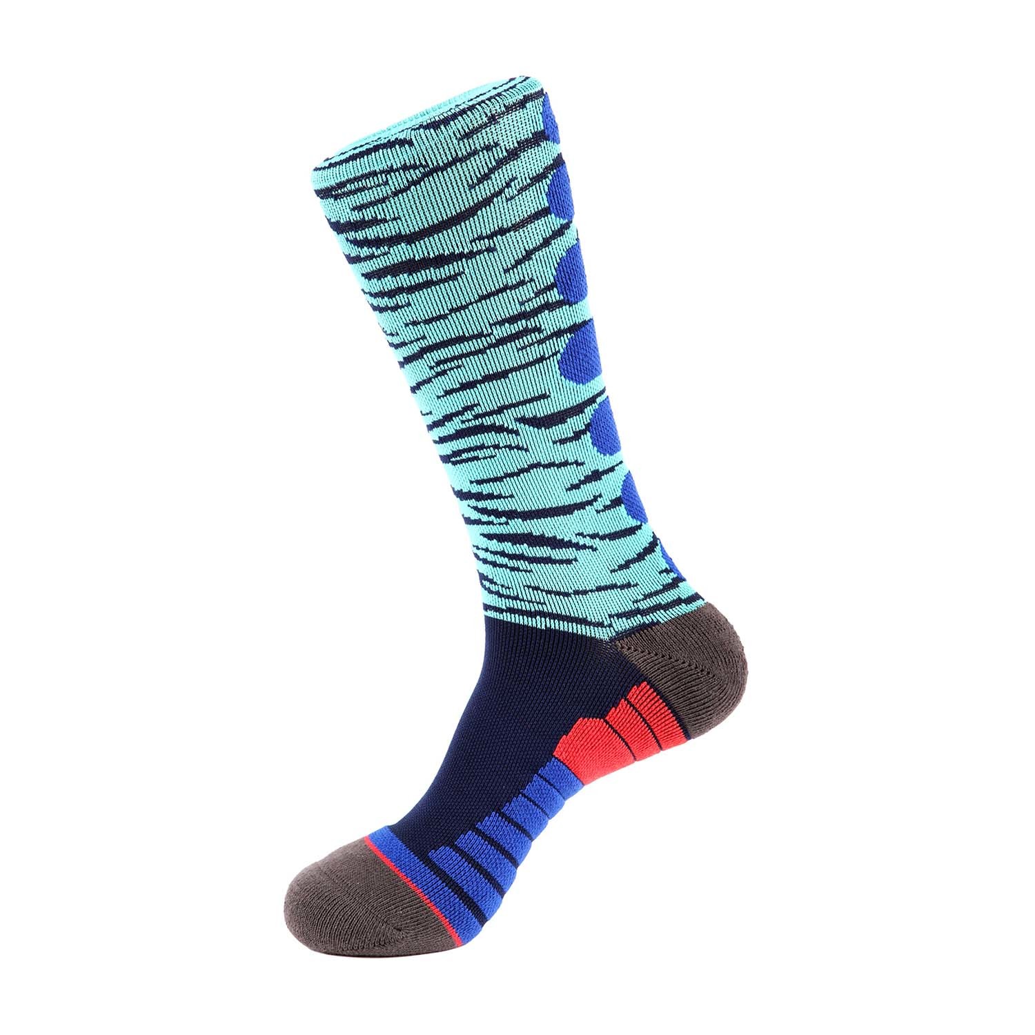 Tiger Stripe Athletic Socks // Light Blue Multi - Unsimply Stitched ...