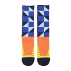 Checker Athletic Socks // Blue + Yellow