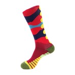 Brush Athletic Socks // Red Multi
