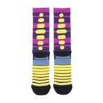 Jump Stripe Athletic Socks // Purple Multi