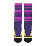 Jump Stripe Athletic Socks // Purple Multi