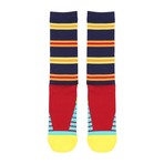 Lane Stripe Athletic Socks // Blue Multi
