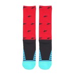 Shark Athletic Socks // Red + Blue
